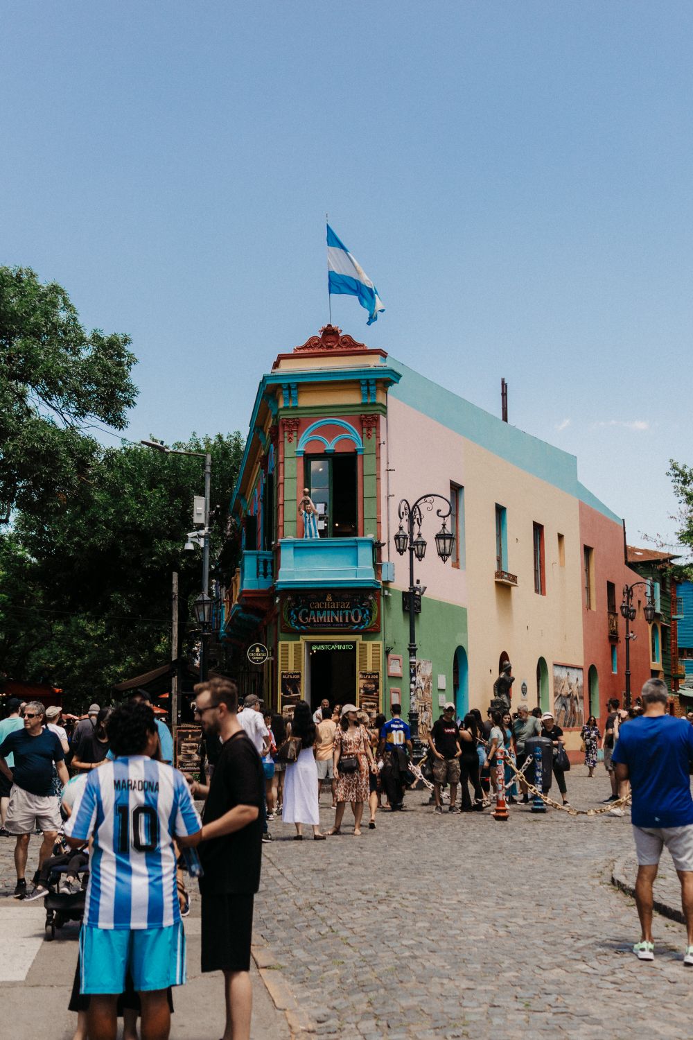 Casas coloridas do Caminito, no bairro da Boca, em Buenos Aires